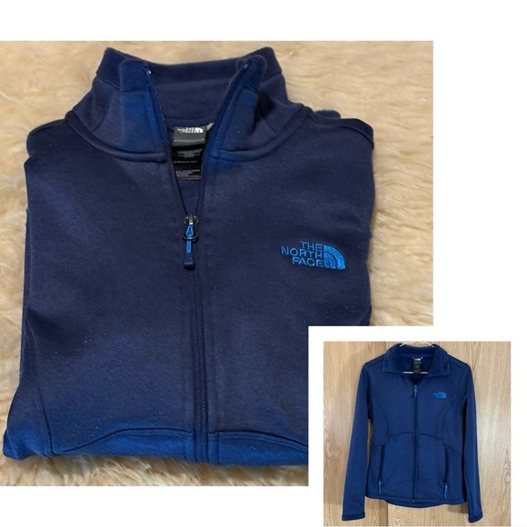 The North Face Blue Agave Softshell Fleece Full Zip Jacket - Picture 1 of 5